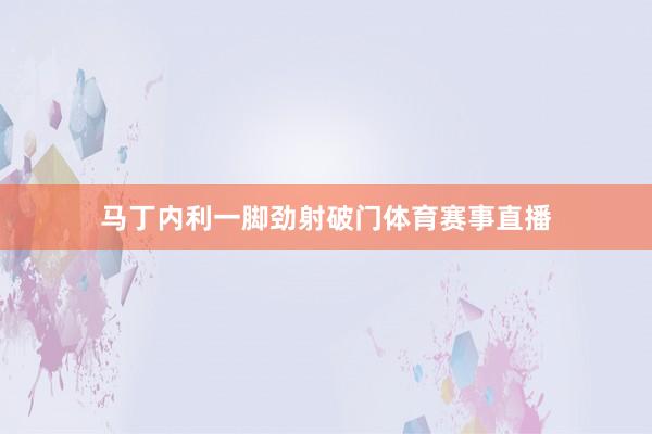 马丁内利一脚劲射破门体育赛事直播