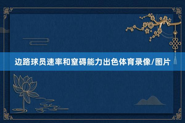 边路球员速率和窒碍能力出色体育录像/图片
