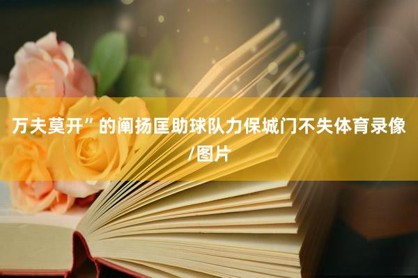 万夫莫开”的阐扬匡助球队力保城门不失体育录像/图片