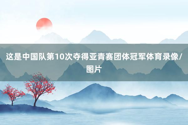 这是中国队第10次夺得亚青赛团体冠军体育录像/图片