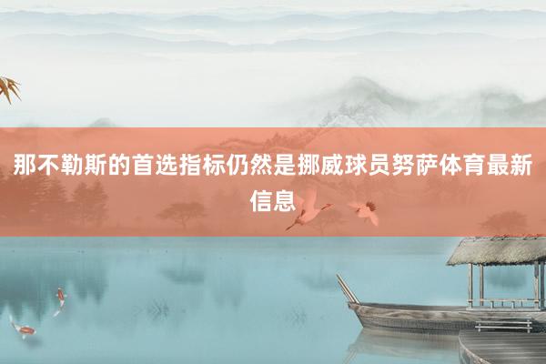 那不勒斯的首选指标仍然是挪威球员努萨体育最新信息