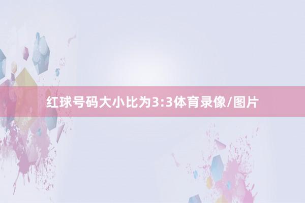 红球号码大小比为3:3体育录像/图片