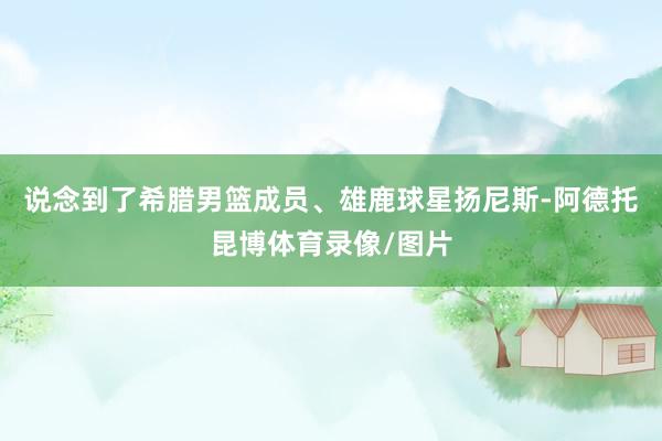 说念到了希腊男篮成员、雄鹿球星扬尼斯-阿德托昆博体育录像/图片