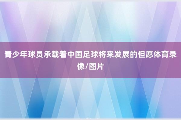青少年球员承载着中国足球将来发展的但愿体育录像/图片