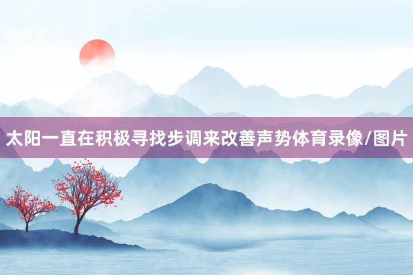 太阳一直在积极寻找步调来改善声势体育录像/图片