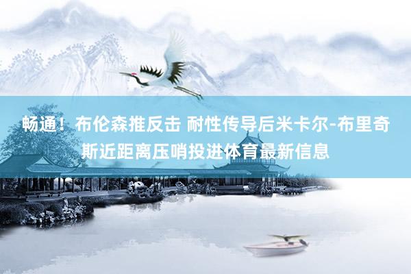 畅通！布伦森推反击 耐性传导后米卡尔-布里奇斯近距离压哨投进体育最新信息