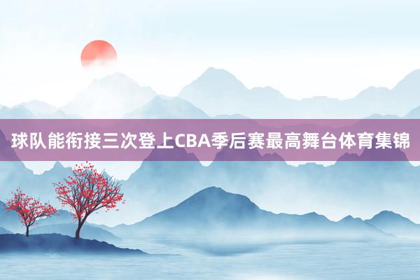球队能衔接三次登上CBA季后赛最高舞台体育集锦