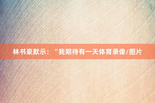 林书豪默示：“我期待有一天体育录像/图片