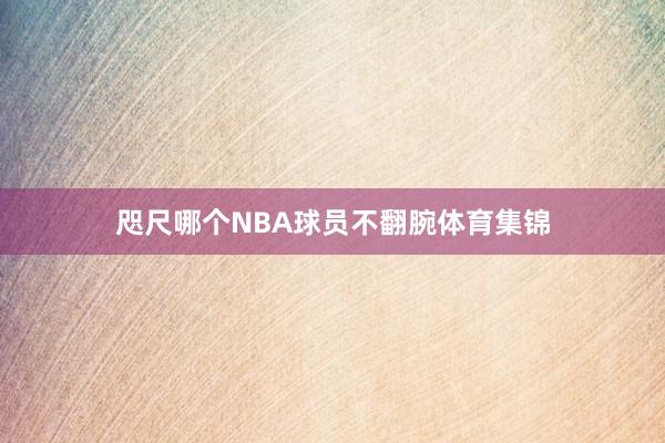 咫尺哪个NBA球员不翻腕体育集锦