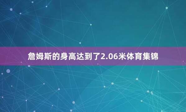 詹姆斯的身高达到了2.06米体育集锦